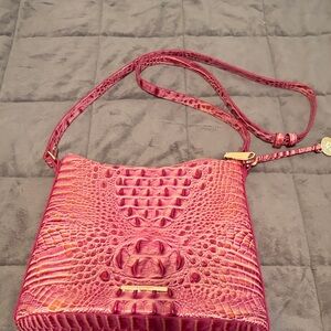 Brahmin Rose Embossed Crossbody Bag